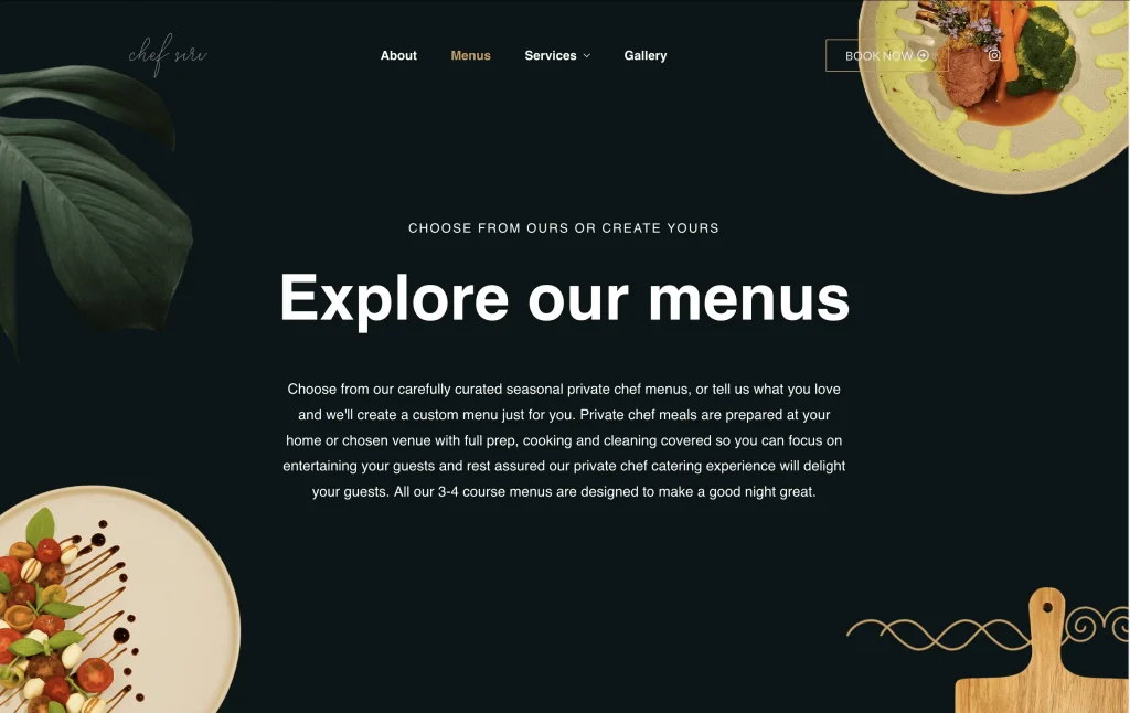 chef-siri-menus-page-website-beutiful-design